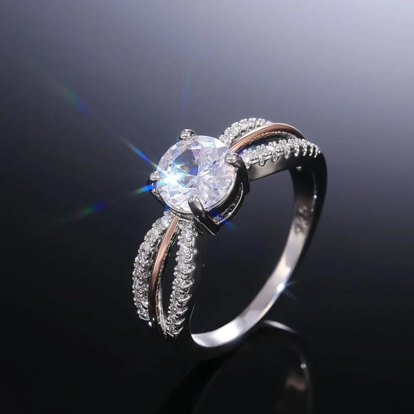 💍 Exquisite Three Layer Dainty Zircon Fashion Rings for Women, PD566 - Picture 3 of 6